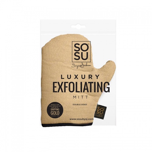 SOSU Dripping Gold Velvet Exfoliator Mitt